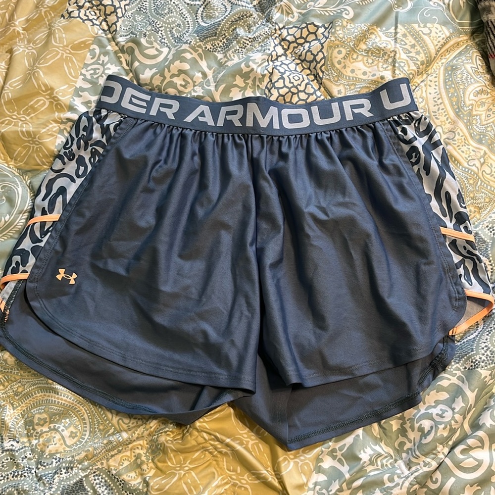 UNDER ARMOR DUSTY BLUE GYM SHORTS - 1X